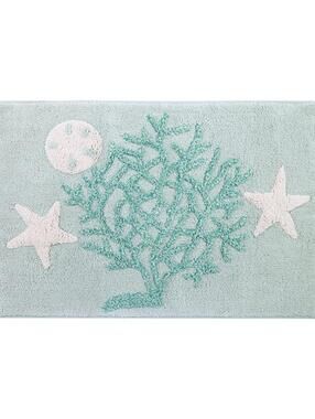 Avanti Beachcomber Seashells Cotton Bath Rug, 20" x 30", NWT